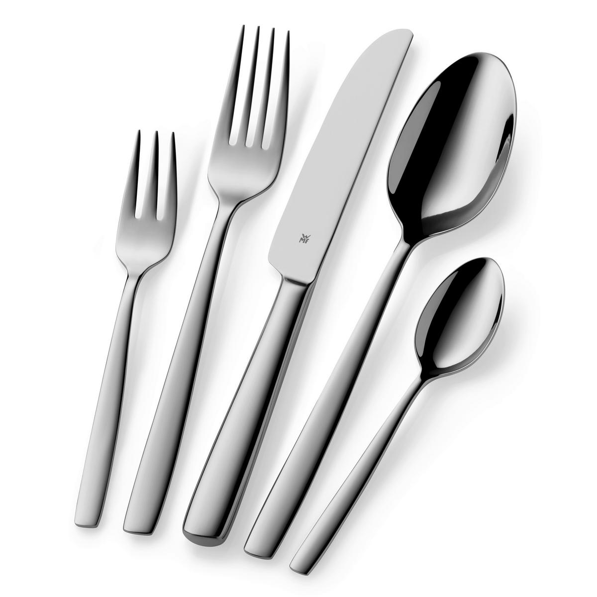 BESTECKSET PALMA 60-teilig Edelstahl  für 12 Personen  - Edelstahlfarben, Design, Metall - WMF