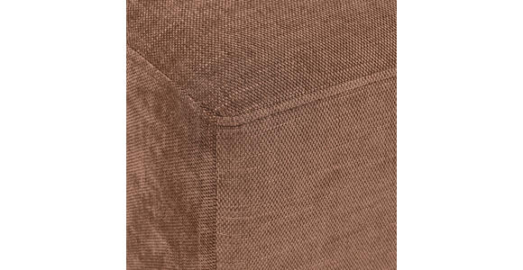 ECKSOFA Altrosa Chenille  - Schwarz/Altrosa, KONVENTIONELL, Textil/Metall (264/178cm) - Hom`in