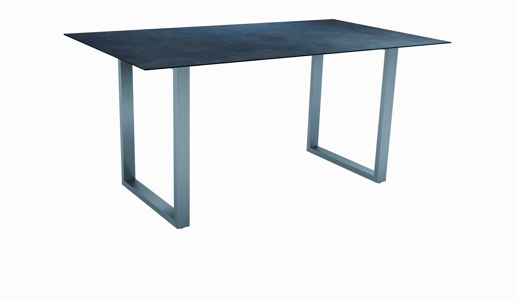 GARTENTISCH 160/90/73 cm Metall, Kunststoff rechteckig  - Edelstahlfarben/Dunkelgrau, Design, Kunststoff/Metall (160/90/73cm) - Stern