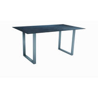 GARTENTISCH 160/90/73 cm Metall, Kunststoff rechteckig  - Edelstahlfarben/Dunkelgrau, Design, Kunststoff/Metall (160/90/73cm) - Stern