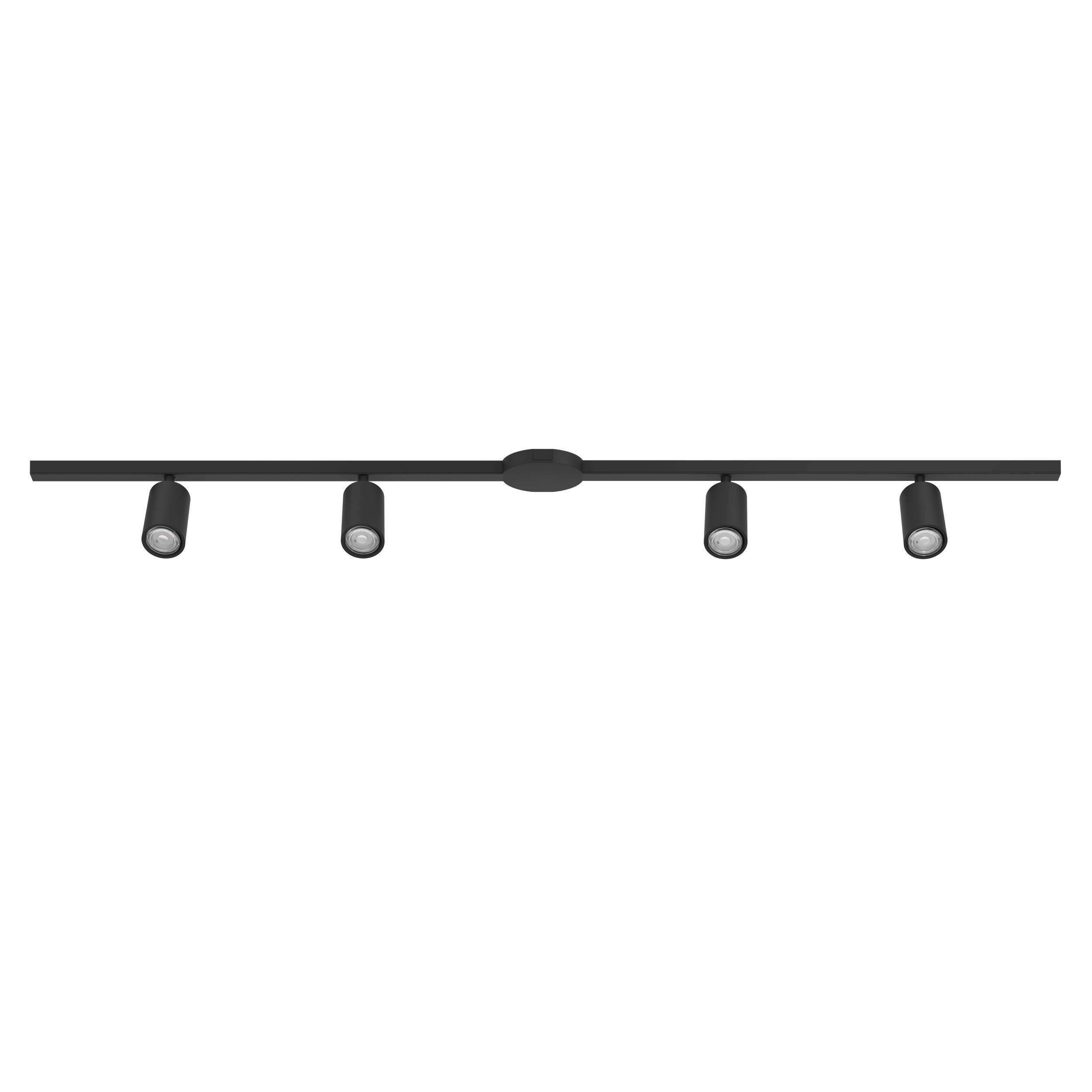 SCHIENENSYSTEM Easyt 192,5/5,5/14 cm   - Schwarz, Basics, Kunststoff/Metall (192,5/5,5/14cm) - Eglo