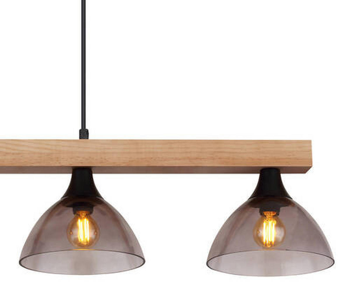 HÄNGLAMPA 96/17/150 cm  - svart/naturfärgad, Natur, metall/trä (96/17/150cm) - Globo