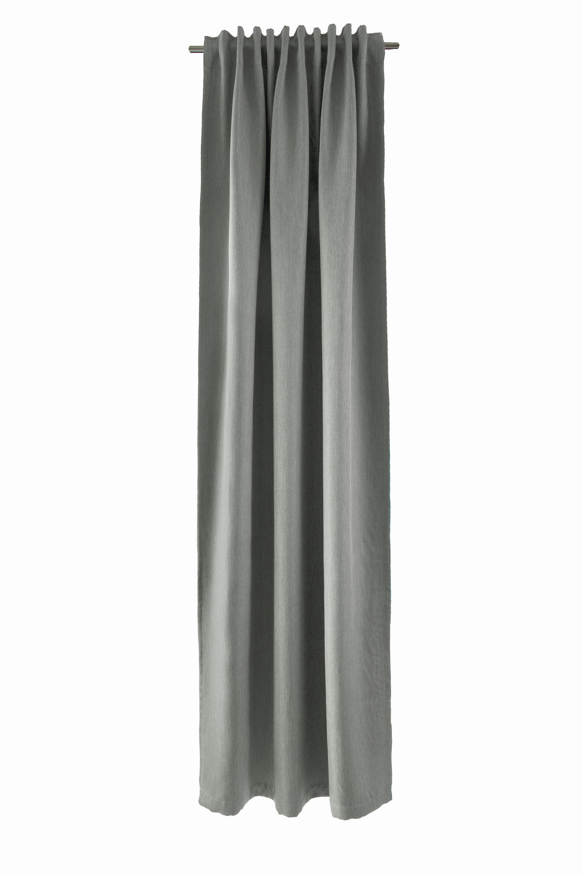WÄRMESCHUTZVORHANG MILTON Verdunkelung 140/245 cm   - Grau, Basics, Textil (140/245cm)