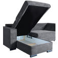 ECKSOFA  in Cord Dunkelgrau  - Dunkelgrau/Schwarz, KONVENTIONELL, Textil/Metall (168/258cm) - Carryhome