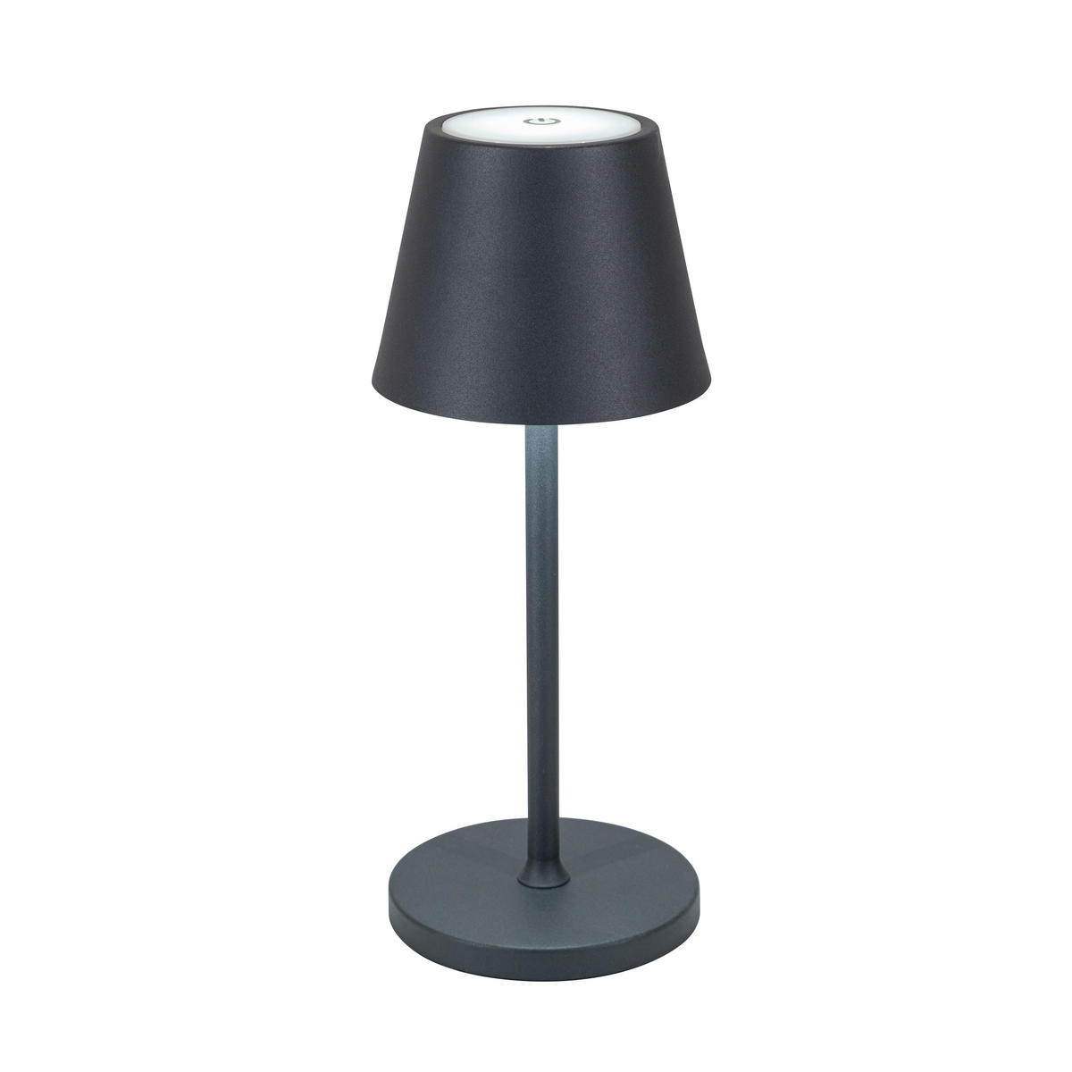 AKKU-TISCHLEUCHTE 12/30 cm  - Dunkelgrau, Basics, Kunststoff/Metall (12/30cm) - Novel