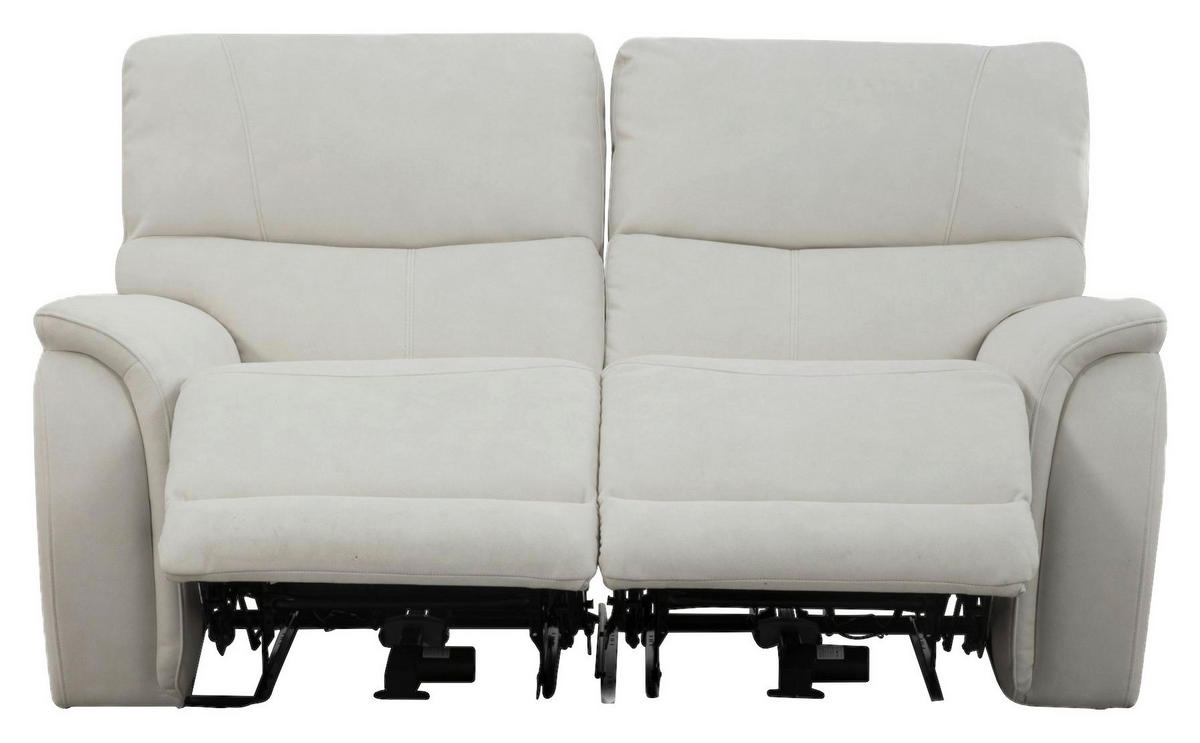 2-SITZER-SOFA in Webstoff Creme  - Creme/Schwarz, KONVENTIONELL, Textil/Metall (163/99/98cm) - Livetastic