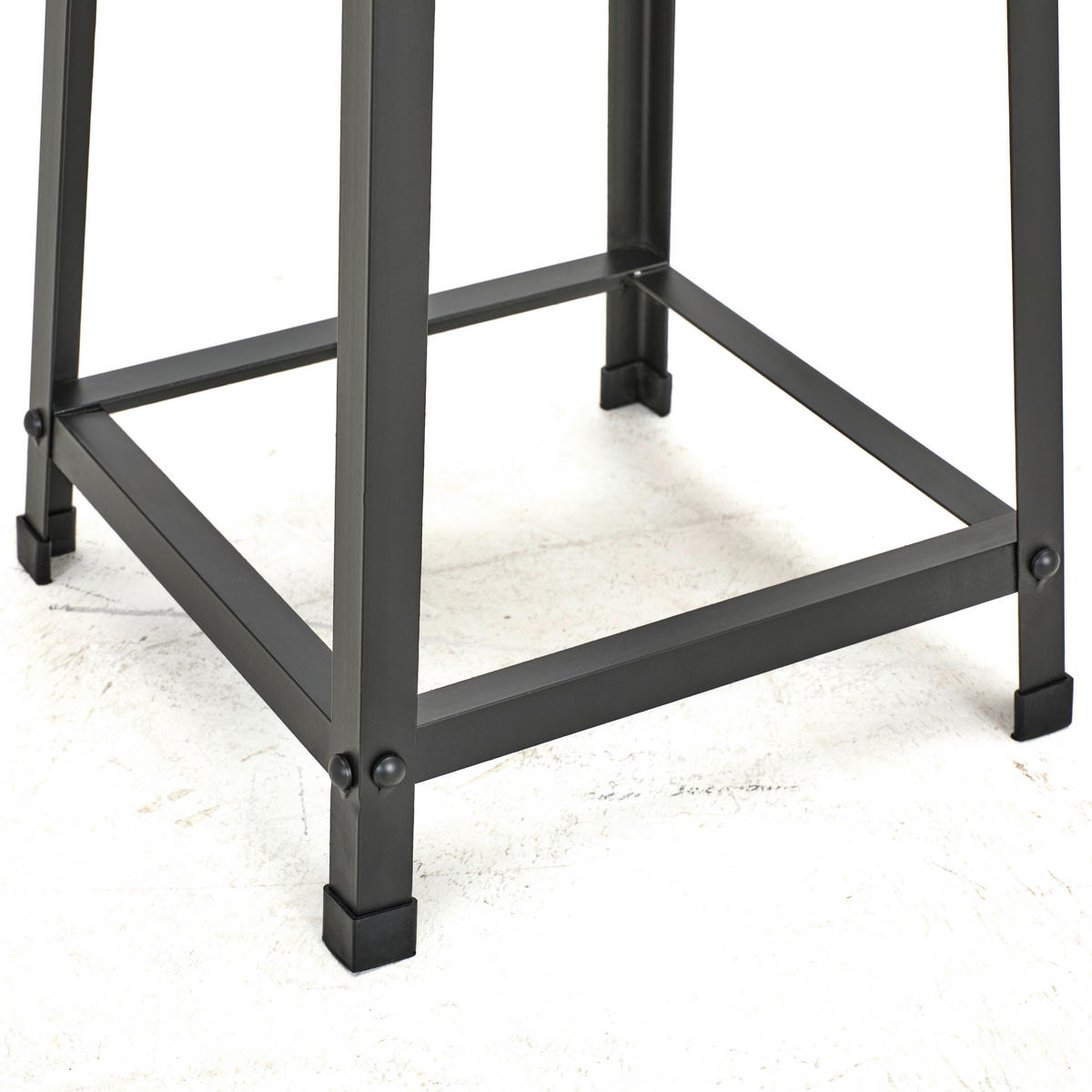 HOCKER Tanne Naturfarben, Schwarz  - Schwarz/Naturfarben, LIFESTYLE, Holz/Metall (35,5/50/34cm) - Landscape