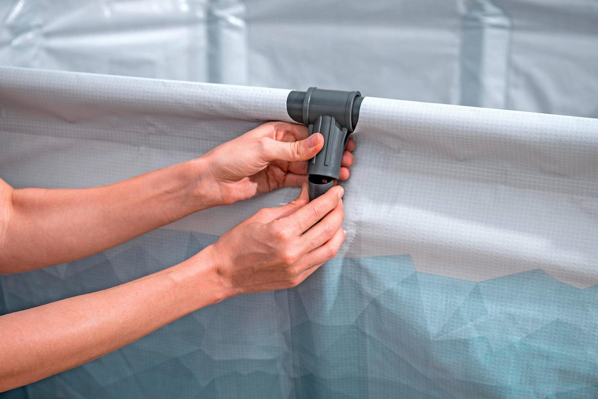 BADEFASS  - Hellblau, KONVENTIONELL, Kunststoff/Metall (150/90/65cm) - Bestway