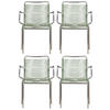 GARTENSESSEL-SET Aluminium Alufarben, Salbeigrün  - Salbeigrün/Alufarben, Design, Kunststoff/Metall (57/85/57cm) - FIAM