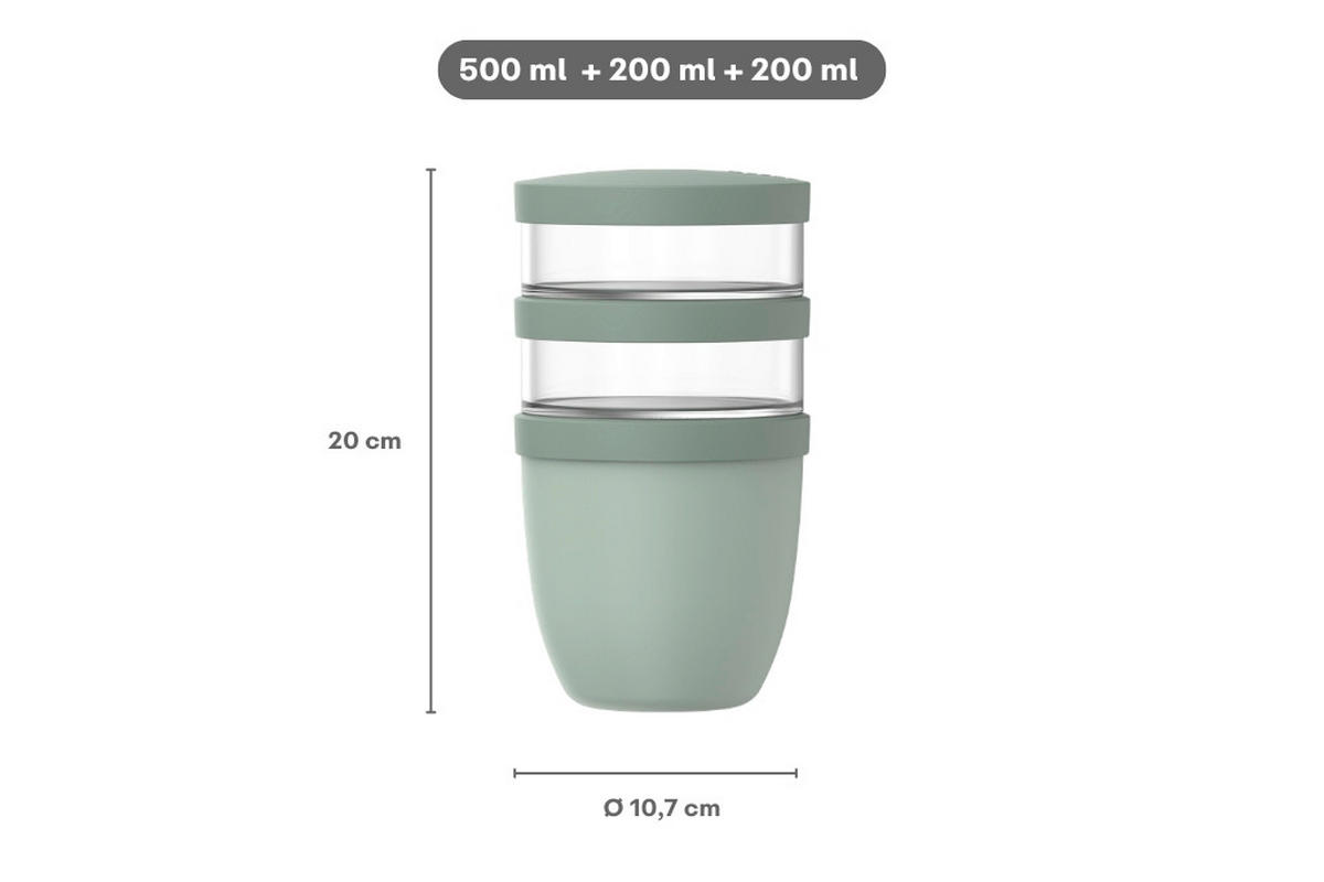 LUNCHBOX - Klar/Pastellblau, KONVENTIONELL, Kunststoff (20/10,7/10,7cm) - Mepal