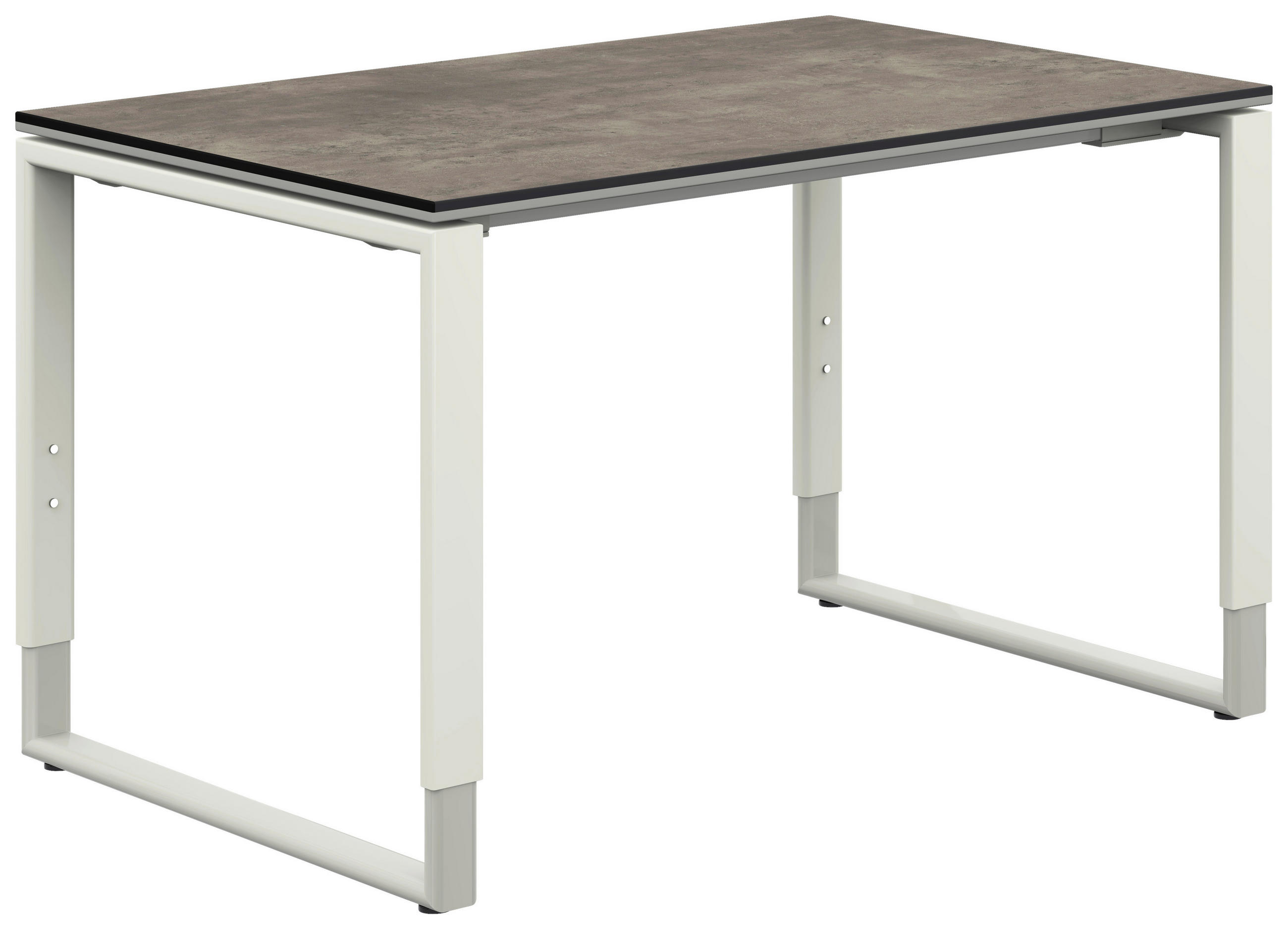 SCHREIBTISCH 120/80/68-82 cm  in Graphitfarben, Weiß  - Graphitfarben/Weiß, Design, Holzwerkstoff/Metall (120/80/68-82cm) - Moderano