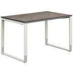 SCHREIBTISCH 120/80/68-82 cm  in Graphitfarben, Weiß  - Graphitfarben/Weiß, Design, Holzwerkstoff/Metall (120/80/68-82cm) - Moderano