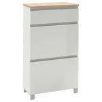 SCHUHKIPPER Dieter Knoll  in 60/108/31 cm  - Eichefarben/Silberfarben, Design, Holz/Holzwerkstoff (60/108/31cm) - Dieter Knoll