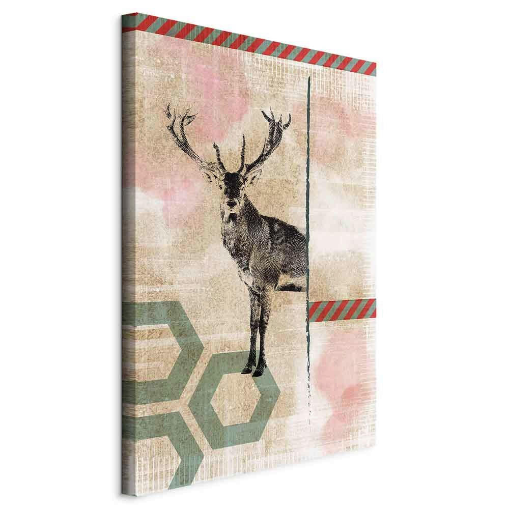 KEILRAHMENBILD Abstraktes, Tiere 40/60/1.2 cm  - Hellrosa/Beige, Basics, Holzwerkstoff/Textil (40/60/1.2cm) - artgeist
