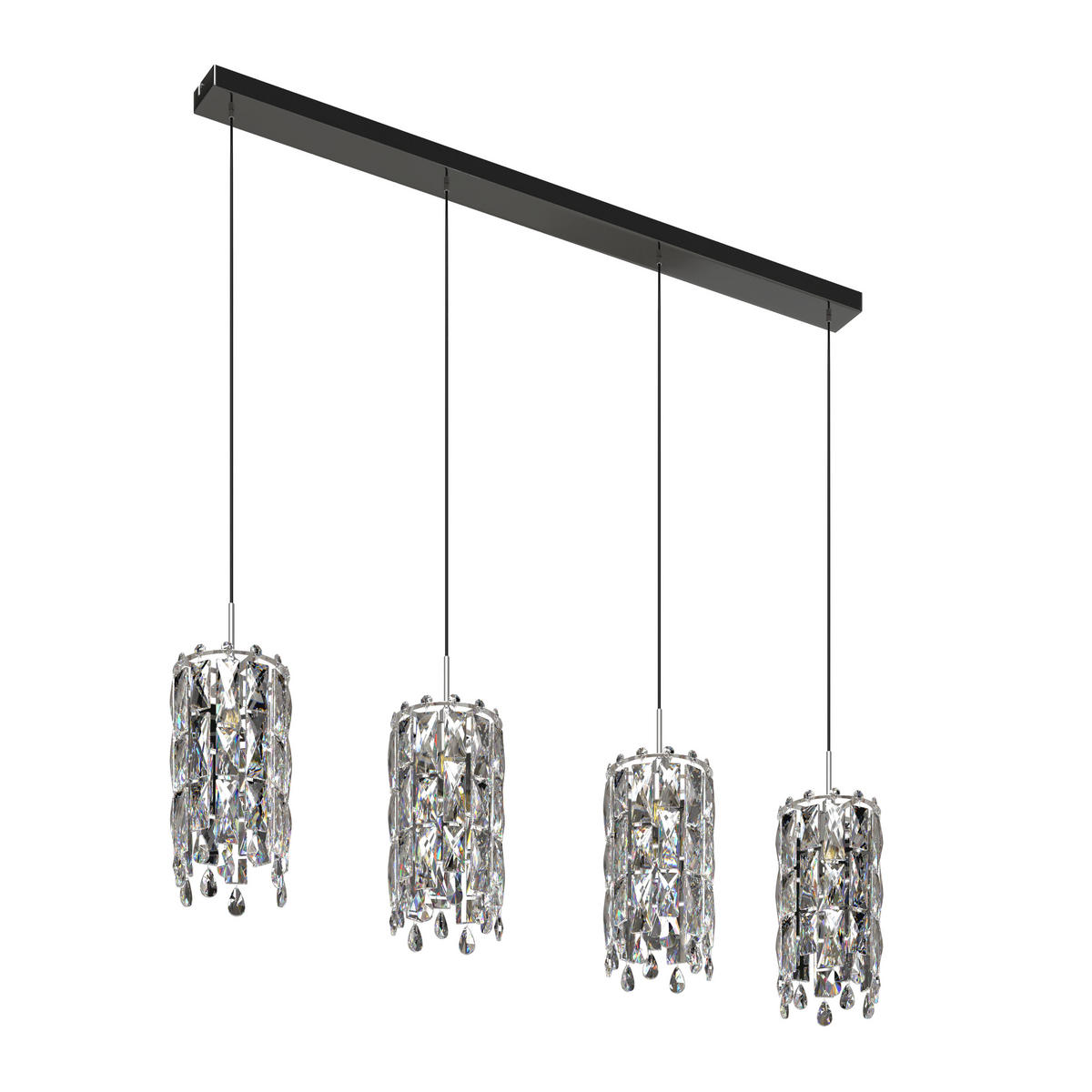 HÄNGELEUCHTE Hamilton 118/14/150 cm   - Chromfarben/Transparent, Design, Glas/Metall (118/14/150cm) - Glandor