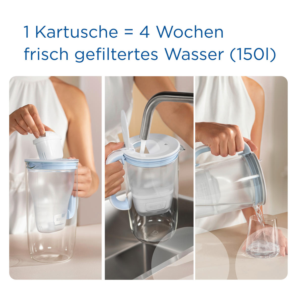 FILTERKARTUSCHE Maxtra Pro All-IN Weiß  - Weiß, Basics, Kunststoff (24,1/11,8/11,5cm) - Brita