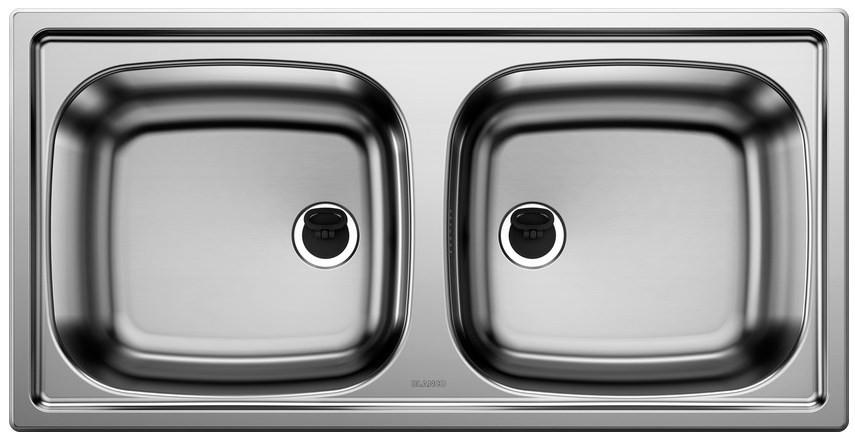 SPÜLE 500372  - Edelstahlfarben, Basics, Metall (86/15,5/43,5cm) - Blanco