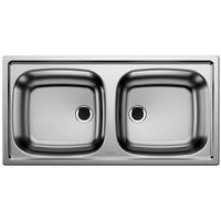 SPÜLE 500372  - Edelstahlfarben, Basics, Metall (86/15,5/43,5cm) - Blanco