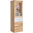 VITRINE in vollmassiv Erle Weiß, Erlefarben - Chromfarben/Erlefarben, Natur, Glas/Holz (50/160/41cm) - Linea Natura VITRINE in vollmassiv Erle Weiß, Erlefarben - Chromfarben/Erlefarben, Natur, Glas/Holz (50/160/41cm) - Linea Natura