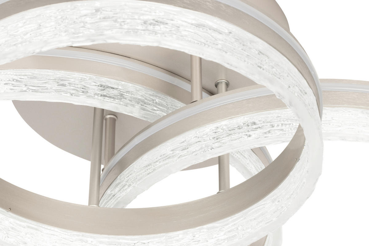 LED-DECKENLEUCHTE Swansea 72/63/22 cm   - Cappuccino, Design, Kunststoff/Metall (72/63/22cm) - Novel