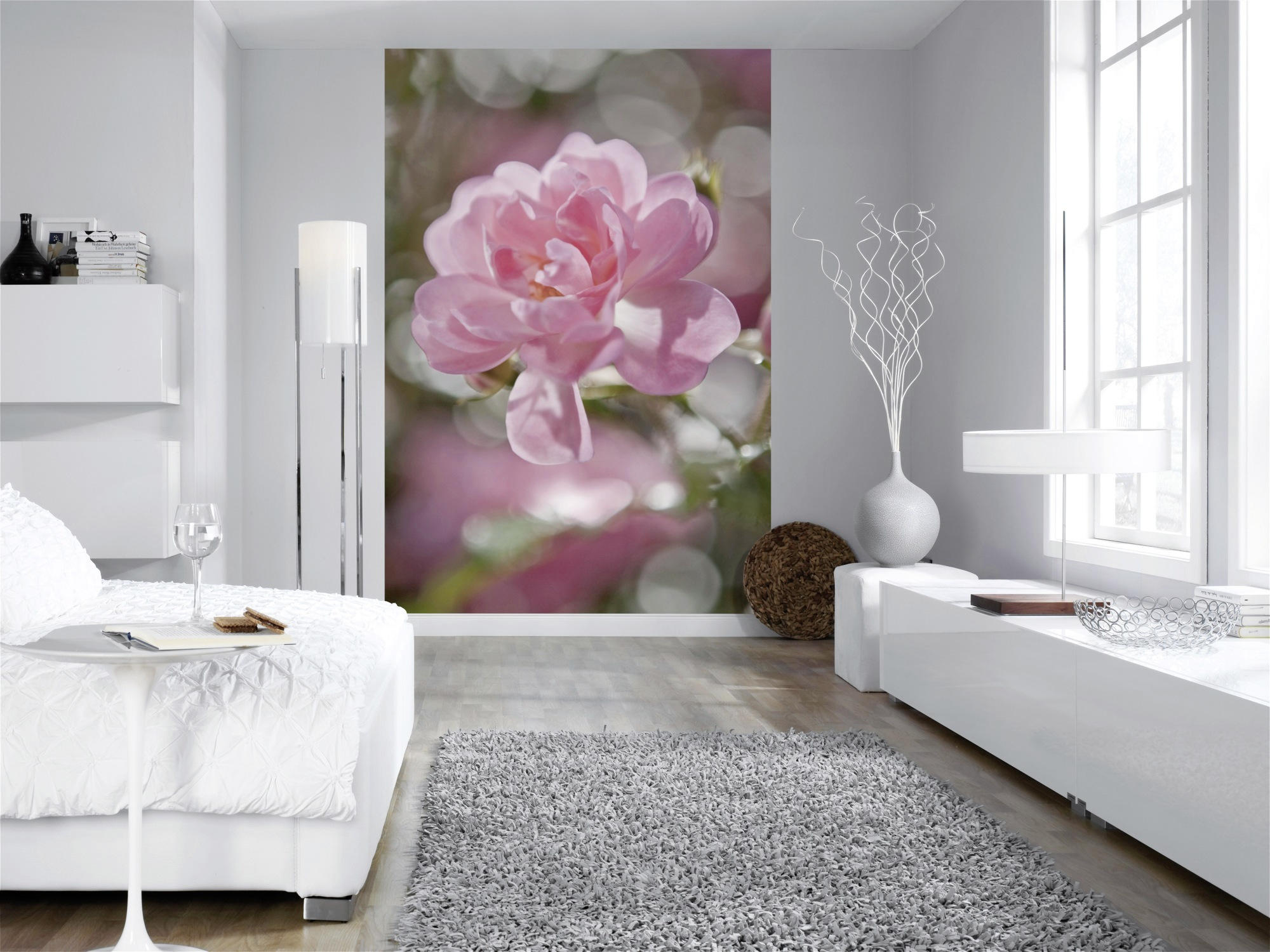 FOTOTAPETE Bouquet  - Rosa, Natur, Papier (184/254cm) - Komar