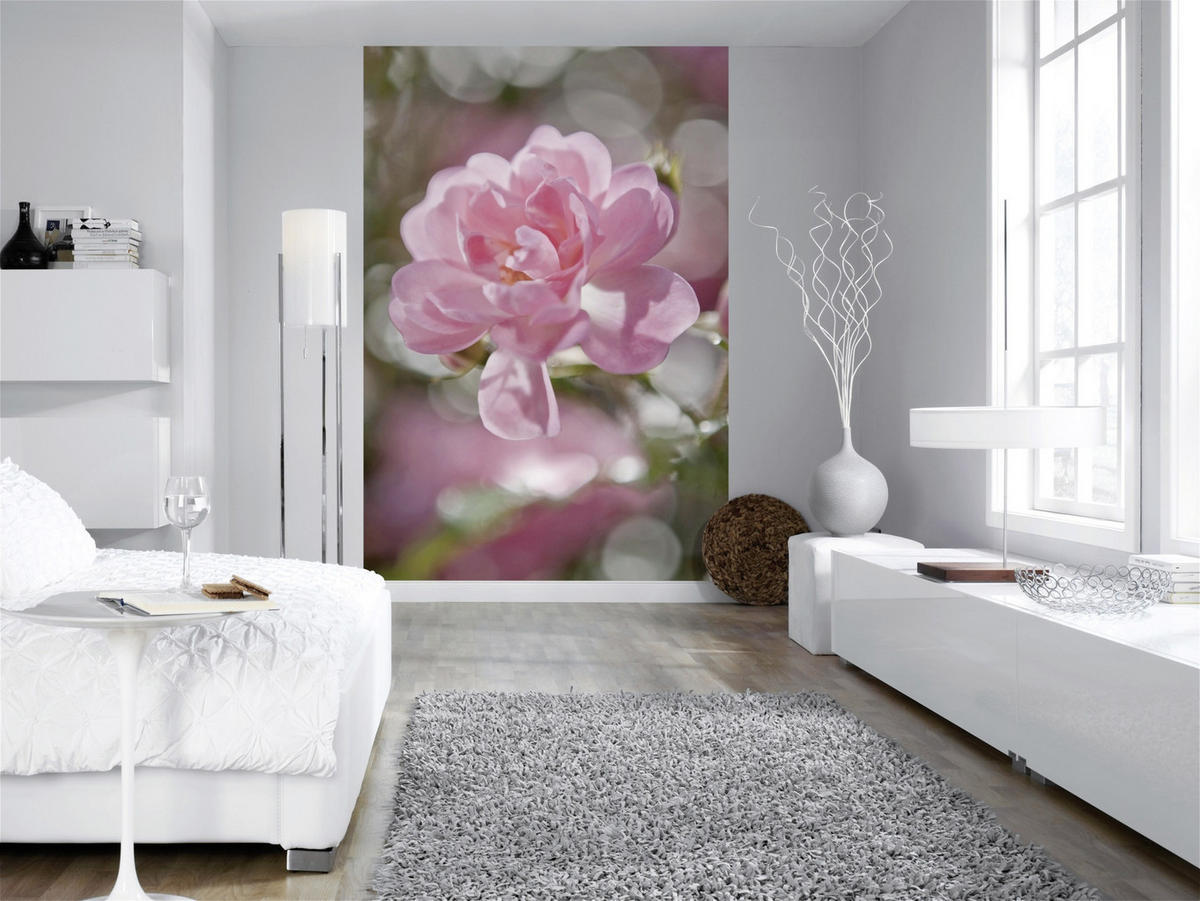 FOTOTAPETE Bouquet  - Rosa, Natur, Papier (184/254cm) - Komar