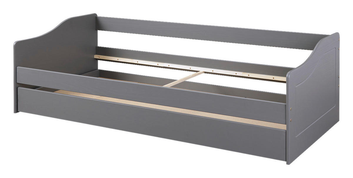 AUSZIEHBETT 90/200 cm Grau  - Grau, Modern, Holz (90/200cm) - MID.YOU