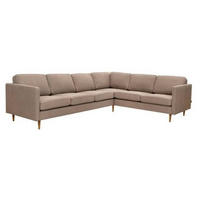 SOFFA i svart, brun  - brun/svart, Basics, metall/trä (225/85/290cm) - Hom`in