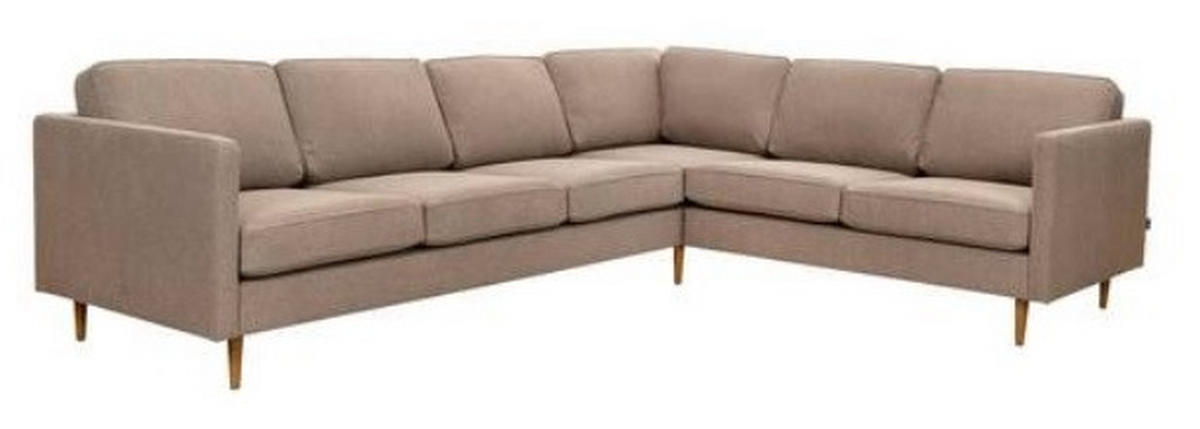 SOFFA i svart, brun  - brun/svart, Basics, metall/trä (225/85/290cm) - Hom`in