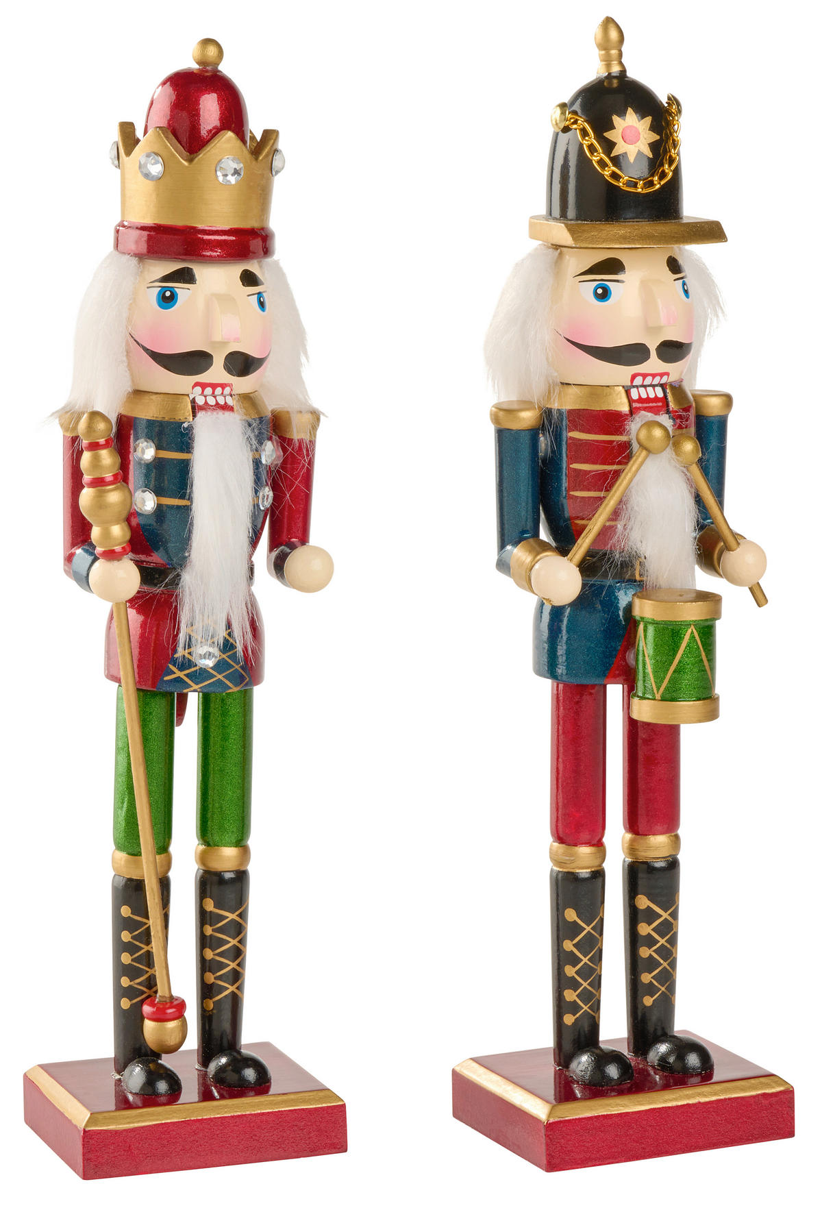 NUSSKNACKERFIGUR - Rot/Goldfarben, LIFESTYLE, Holz (6,00/4,50/25,00cm)