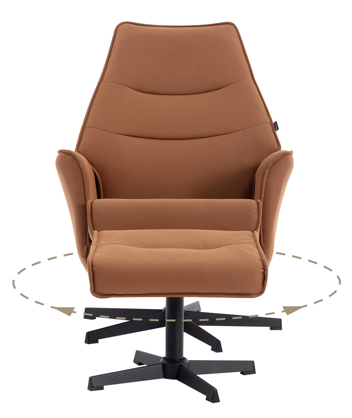 RELAXSESSELSET Mikrofaser    - Currygelb/Schwarz, Design, Textil/Metall (77/109/86cm) - Livetastic
