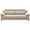 3-SITZER-SOFA in Chenille Sandfarben  - Sandfarben/Schwarz, Design, Textil/Metall (230/104/104cm) - Valdera