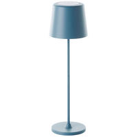 AKKU-TISCHLEUCHTE - Hellblau, Basics, Kunststoff/Metall (10/10/37cm) - Brilliant