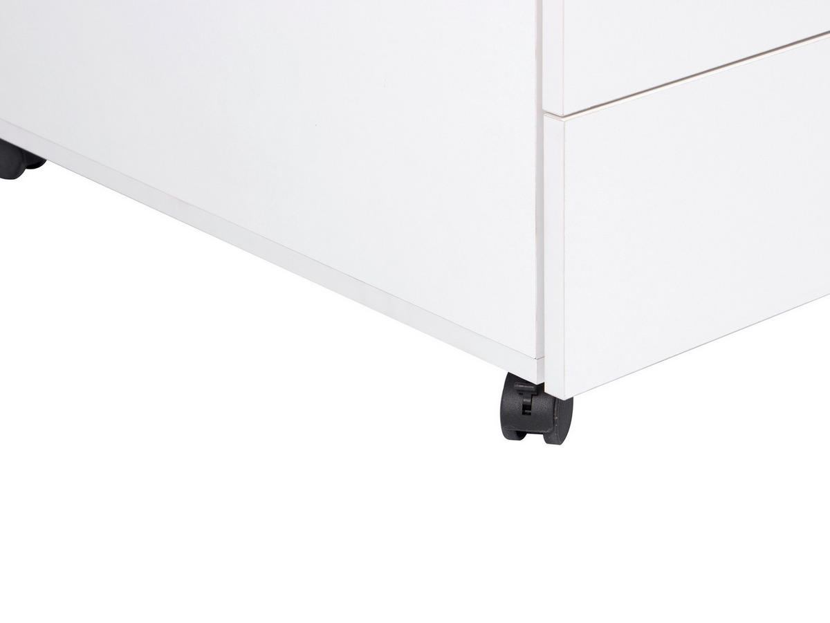 ROLLCONTAINER 39/55/70 cm  - Weiß, MODERN, Holzwerkstoff/Kunststoff (39/55/70cm) - Livetastic
