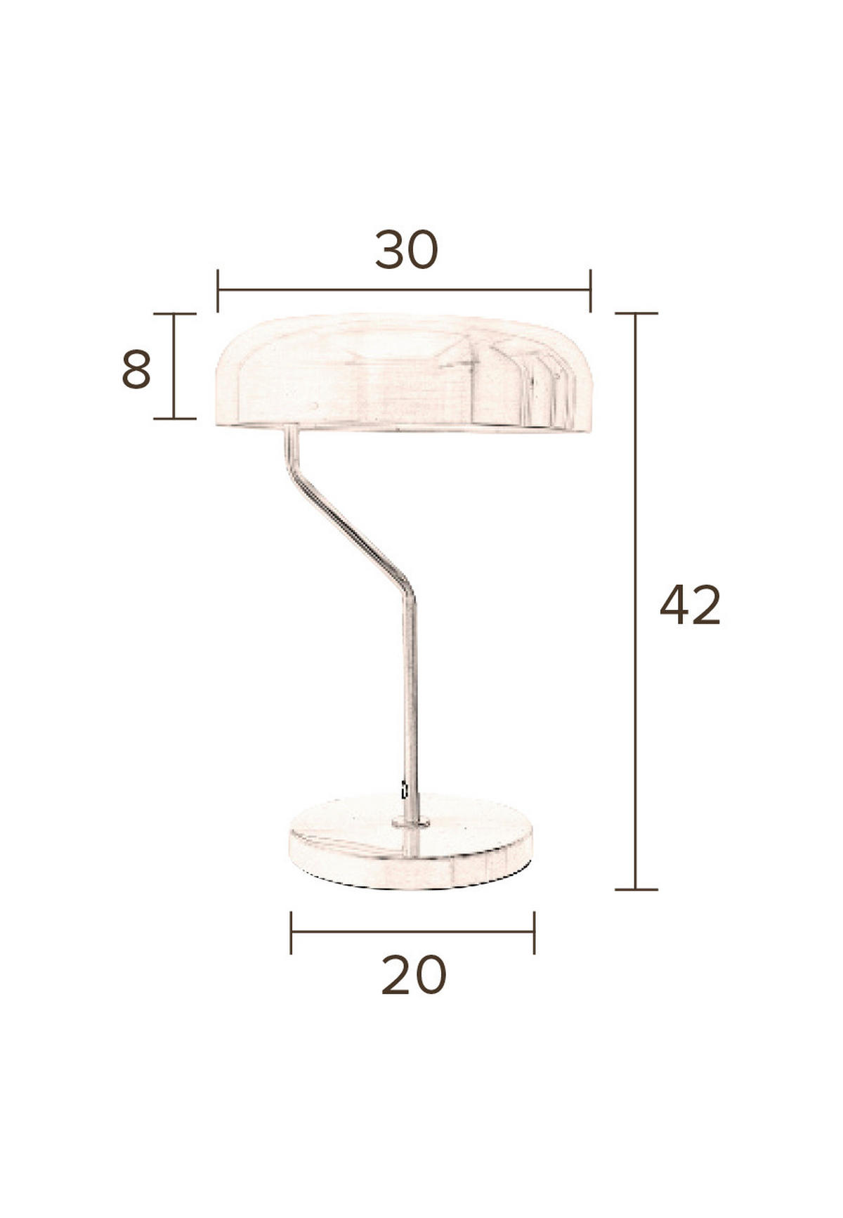 TISCHLEUCHTE - Schwarz/Bronzefarben, LIFESTYLE, Metall (30/42cm) - Zuiver