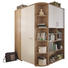 BEGEHBARER ECKSCHRANK 4-türig Sonoma Eiche, Weiß - Alufarben/Weiß, Design, Holzwerkstoff/Kunststoff (148/198/133cm) - Carryhome BEGEHBARER ECKSCHRANK 4-türig Sonoma Eiche, Weiß - Alufarben/Weiß, Design, Holzwerkstoff/Kunststoff (148/198/133cm) - Carryhome