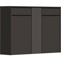 HÄNGESCHUHSCHRANK  in 137/95/34 cm  - Anthrazit/Schwarz, Design, Glas/Holzwerkstoff (137/95/34cm) - Dieter Knoll