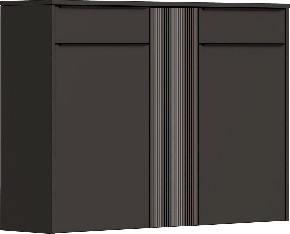HÄNGESCHUHSCHRANK  in 137/95/34 cm  - Anthrazit/Schwarz, Design, Glas/Holzwerkstoff (137/95/34cm) - Dieter Knoll