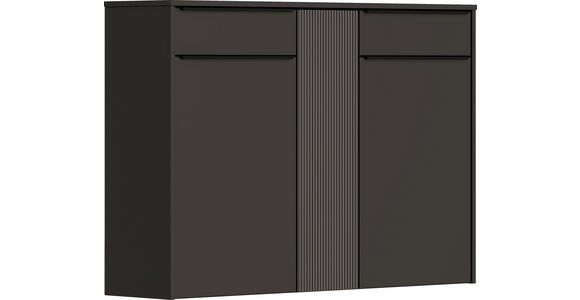 HÄNGESCHUHSCHRANK Anthrazit, Schwarz - Anthrazit/Schwarz, Design, Glas/Holzwerkstoff (137/95/34cm) - Dieter Knoll