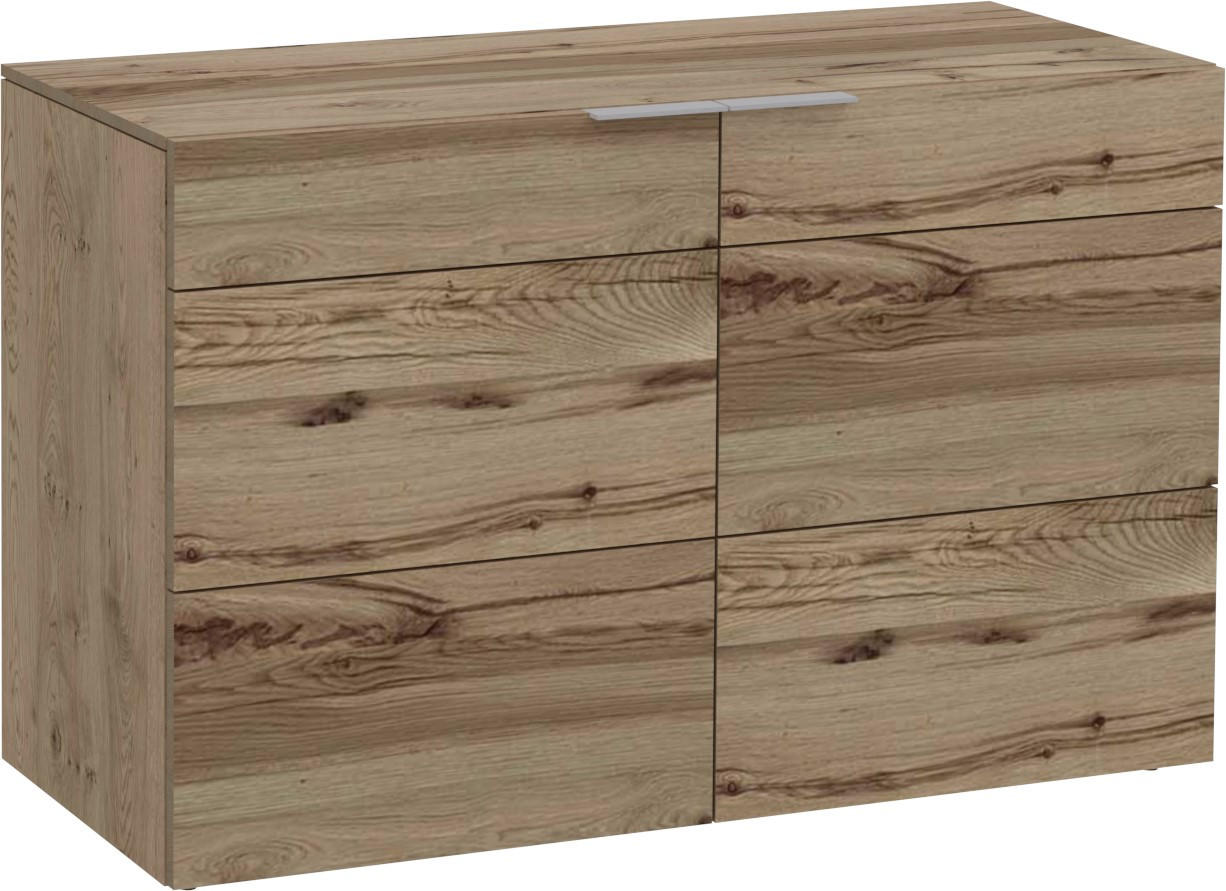 Voglauer ŠIROKÁ KOMODA, staré drevo, dub, antracitová, farba duba, 192/85/51,6 cm