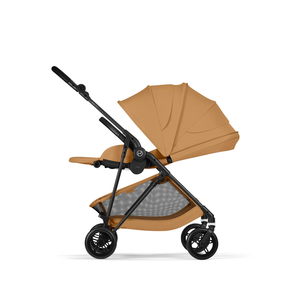 KINDERWAGEN  Melio Carbon  Cinnamon Yellow  - Dunkelgelb/Schwarz, Basics, Textil/Metall (82-91/49/96,5 - 107cm) - cybex GOLD