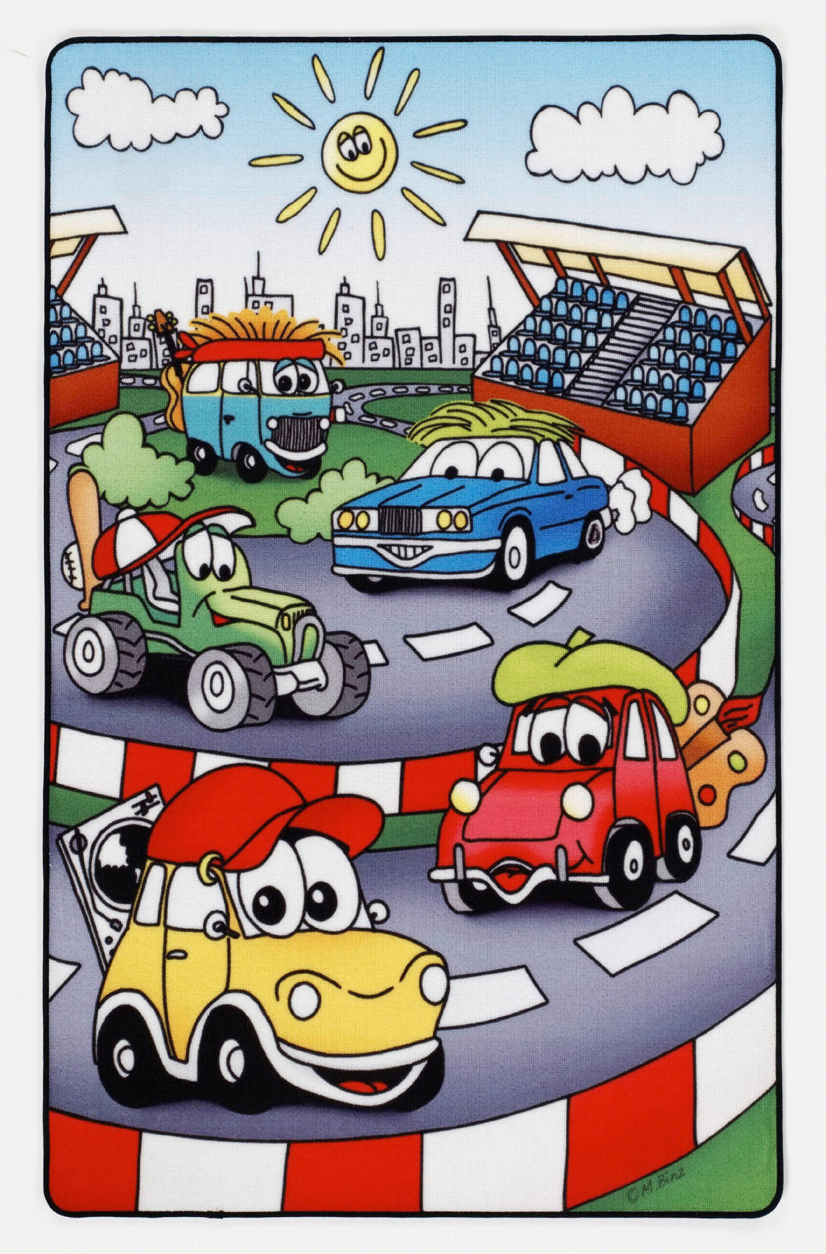 Kinderteppich Autos Multicolor Lovely Kids 100x160 cm