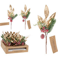 Crenguță Decorativă - auriu, Basics (15/4/32cm)