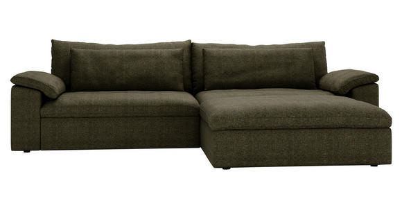 ECKSOFA  in Webstoff Grün  306/198 cm  - Schwarz/Grün, MODERN, Kunststoff/Textil (306/198cm) - Carryhome