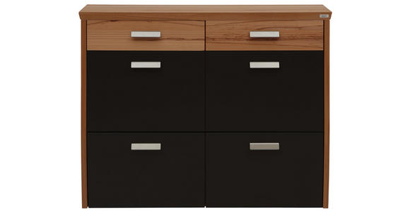 SCHUHSCHRANK 123/95/32 cm - Silberfarben/Buchefarben, Design, Holz/Holzwerkstoff (123/95/32cm) - Dieter Knoll