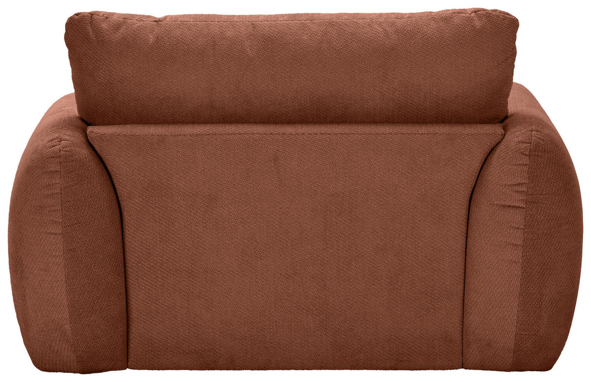 XXL-SESSEL - Rostfarben/Schwarz, KONVENTIONELL, Kunststoff/Textil (132/81/158cm) - Carryhome