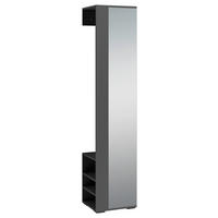 GARDEROBE  in 40/184/35 cm  - Anthrazit/Silberfarben, Design, Holzwerkstoff/Kunststoff (40/184/35cm) - Livetastic