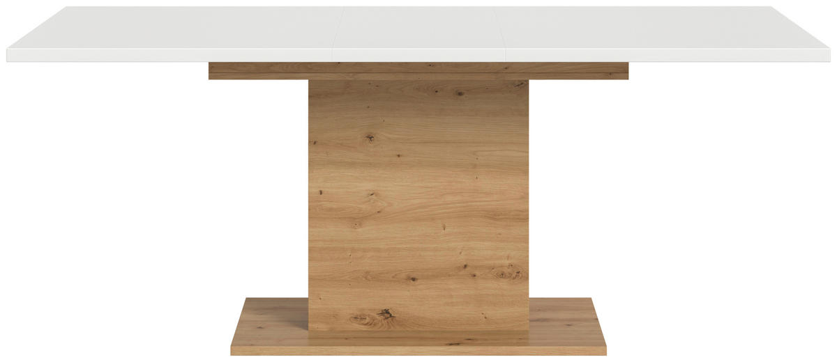 AUSZIEHTISCH in Holzwerkstoff  - Eiche Artisan/Weiß, KONVENTIONELL, Holzwerkstoff (150-190/76/90cm)