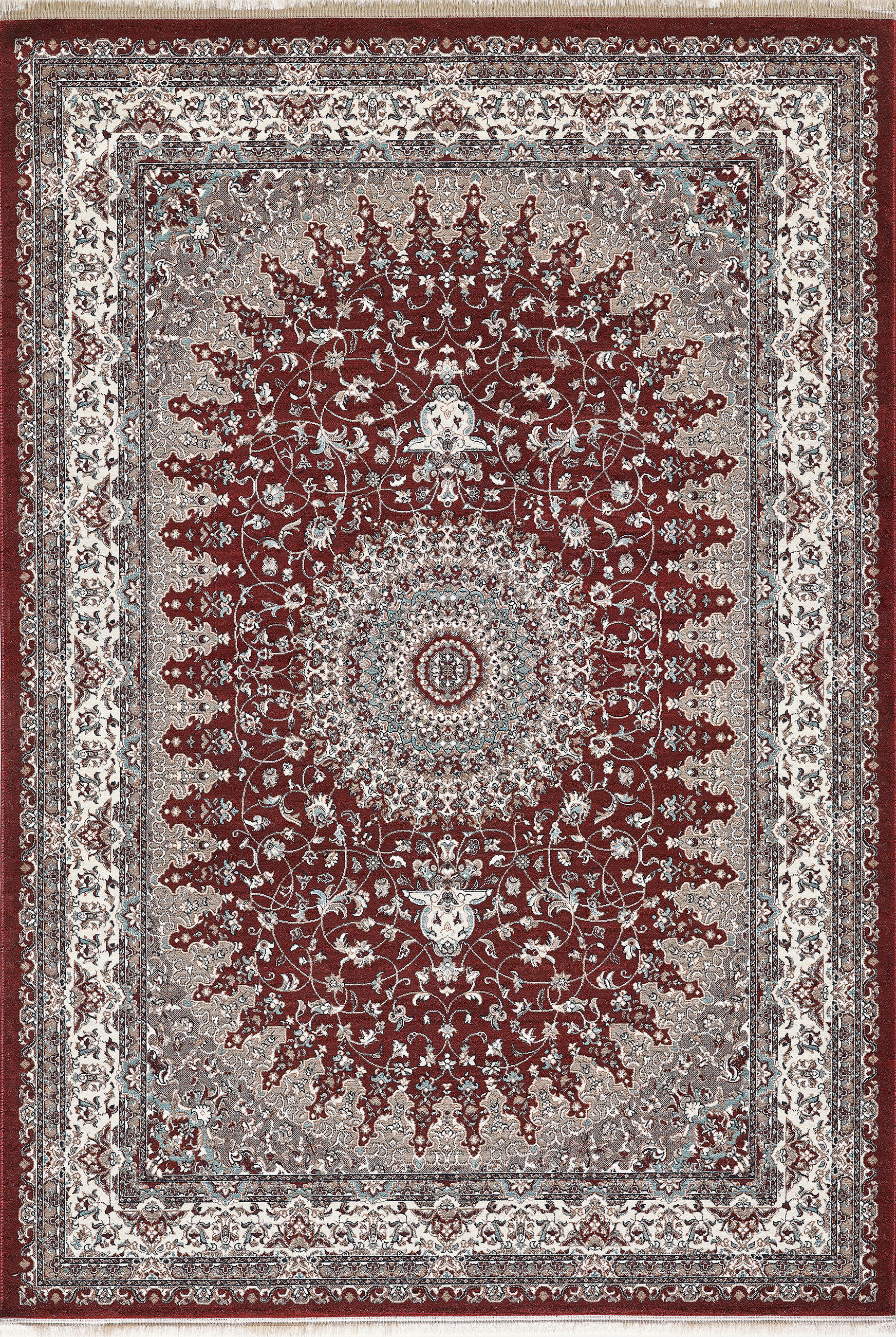 Novel Vintage-Teppich Semerkand Dunkelrot, Beige 80x150 cm