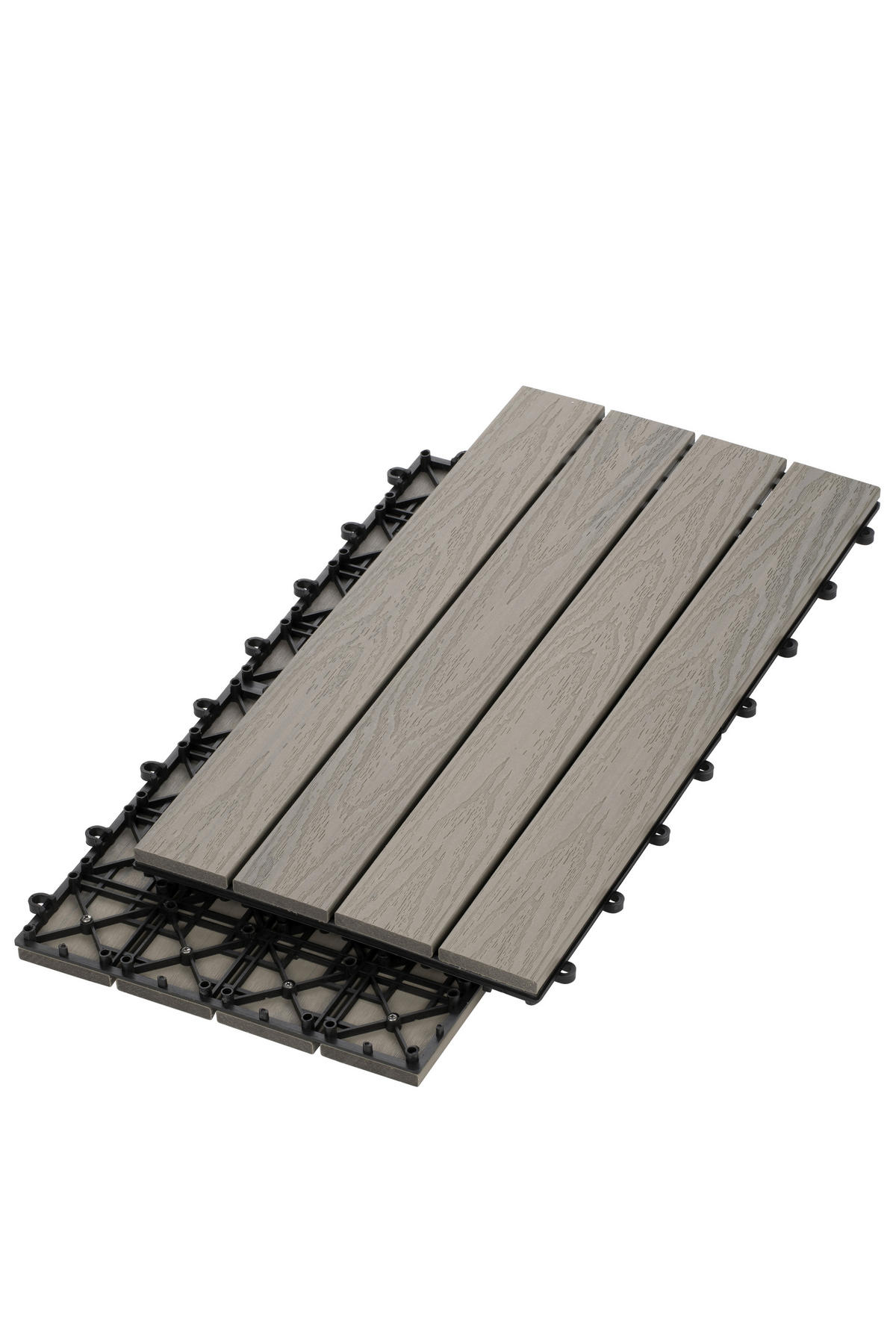 TERASOVÁ DLAŽDICA, farba duba, béžová - farba duba/béžová, Konventionell, kompozitné drevo/plast (30/60/2,4cm) - Ambia Garden